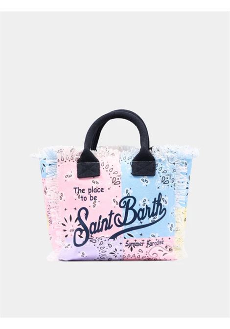 Borsa Media in canvas SAINT BARTH | COL0001 COLETTE03277L BANDANNA ROUND COLOR